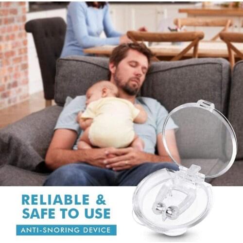 4Pcs/Set Silicone Magnetic Anti Snore Stop Snoring Sleeping Device Tray Guard Sleep Clip Nose Apnea Night Supplies Aid N2I6
