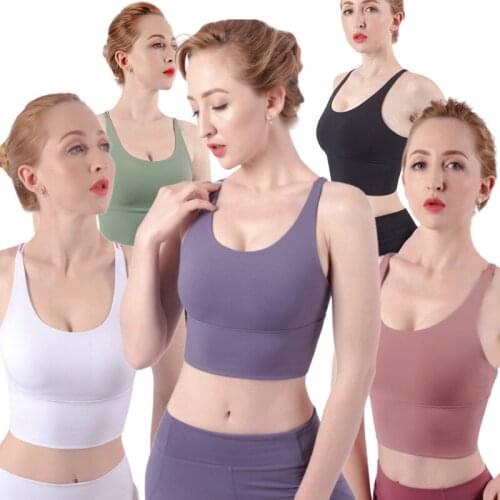 Yoga Bra Women No Steel Ring Gather Fitness Bras Running Sweating Sport Seamless Underwear Girl Sportwear Gym Top With Chest Pad