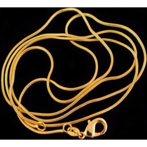 Hot New 925 Sterling Silver Snake Chain 18K gold Necklaces 16/18/20/22/24/26/28/30 Inches Women Men high quality Jewelrys Gifts