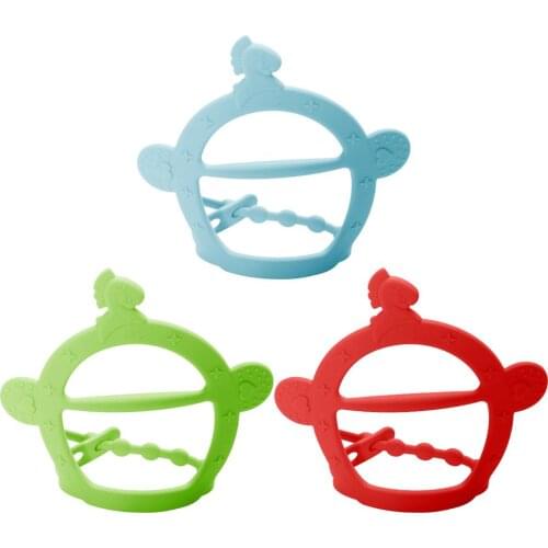 Baby Silicone Teeth Stick Baby Bracelet Solid Teeth Teether Anti-eating Hand Gloves Food Grade Comforting Bite Toys Nipple Acc