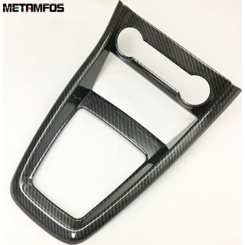 For MG Zs SUV 2017 2018 Carbon Fiber Style Gear Shift Box Cover Moulding Trim Sticker Decoration Inner Accessories Car Styling