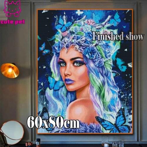 Fantasy flower woman Diy full Diamond Painting Flower Fairy mosaic Diamond Cross Stitch Butterfly girl Crafts Embroidery Decor