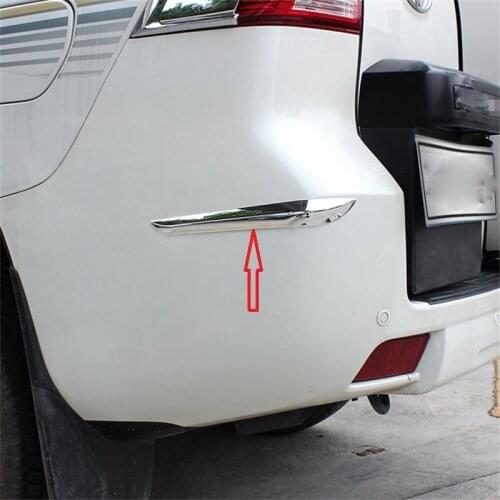 For Toyota Land Cruiser 150 Prado LC150 FJ150 2010-2016 Chrome Rear Corner Trim Bumper Guard Styling Accessory