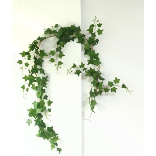 Artificial leaf vine false leaf green vine plastic flower indoor decoration kindergarten Parthenocissus leaves