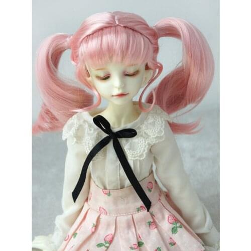 JD505 1/4 MSD Synthetic Mohair Doll wigs 7-8inch 18-20 cm Double wave Pony BJD Hair
