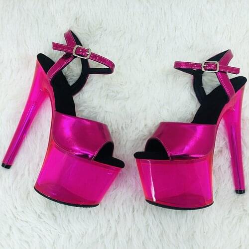 Leecabe 17CM/7Inch sexy exotic sandals platform fashion High Heels Pole Dancing Shoes