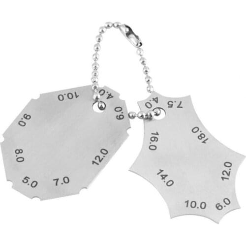 2Pcs/Set Right Angle Weld Inspection Ruler Stainless Steel Gauge Tool