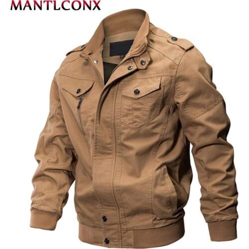 MANTLCONX 2020 Autumn Men Military Army Jacket Cargo Tactical Jacket Man Casual Autumn Cotton Military Jackets Coat Men jaqueta