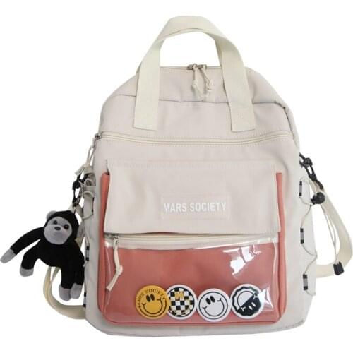 Fashion Girls Shoulder Bag Kawaii Multi-Function Travle Bagpack Schoolbag Small Women Mini Backpack For Teenage Black