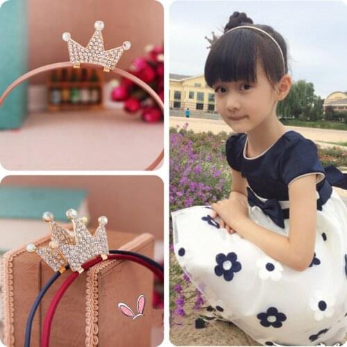Star style fashion girls hairbands crystal crow baby headbands kids headwear hair accessories
