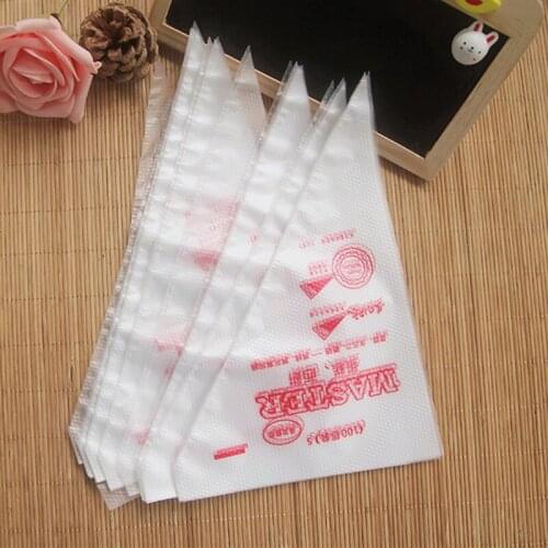 100 Pcs/Set Disposable Food-grade Plastic Piping Bag Icing Fondant Cake Cream Accessories Cake Decorating Tools