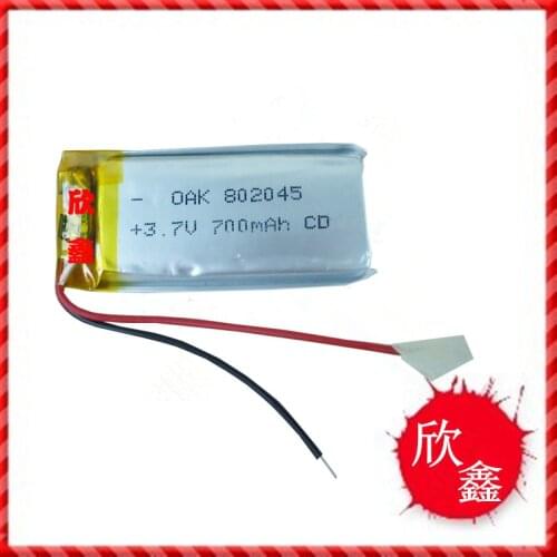 3.7V lithium polymer rechargeable battery 802045 mobile power equipment GPS DVD battery Rechargeable Li-ion Cell