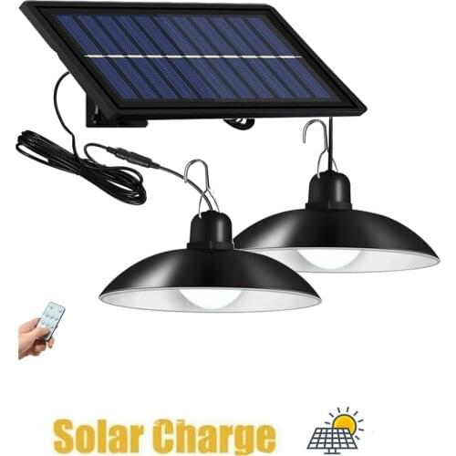 Retro Lampshade Solar Powered Pendant Light Light Bulb Chandelier Solar Pendant Light Waterproof Solar Lamp Hanging for Outdoor