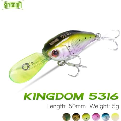 Kingdom Crank Minnow Fishing Lure 50mm 5g Sinking Fishing Wobbler Hard Crankbait For Seabass Perch Carp Pike Trout Swimming Bait