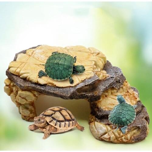 Reptile Resin Hides Cave Turtles Rock Hideout House Pet Hiding Spot Habitat Terrariums Decoration for Lizard Snakes Turtles Frog