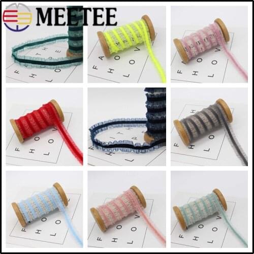 9Meters 18mm Chiffon Velvet Elastic Band Rubber Band Baby Hair Bow Lace Ribbons DIY Girl Dress Women Hair Necklace Accessories
