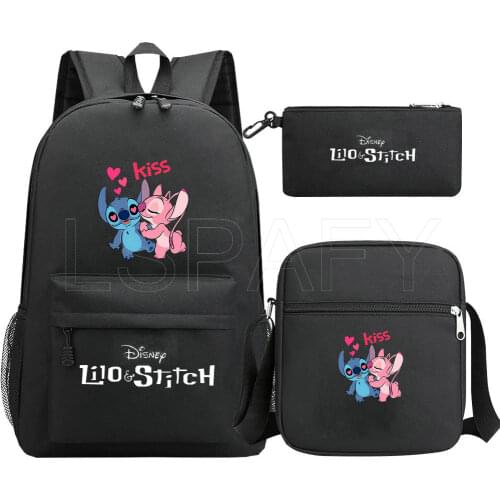 New Stitch Schoolbag Kawaii Student School Backpack Printed Bookbag Bagpack Primary School Book Bags for Teenage Girls Kids