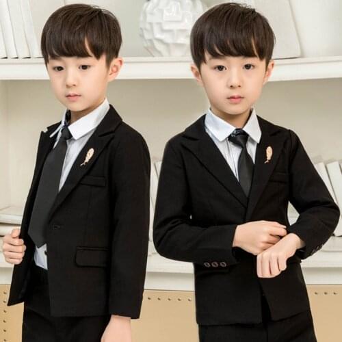 Wedding Suit For Boys Children Stage Performance Formal Suit Flower Kids School Graduation Suit Girls Piano Ceremony Costume