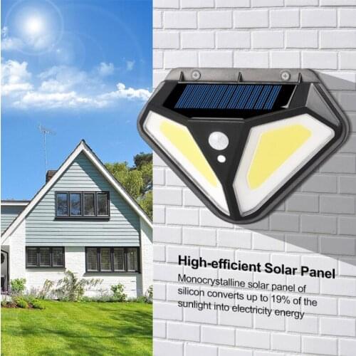 LED Solar Outdoor Lighting Motion Sensor Wall Light Waterproof Solar Powered Sunlight for Garden Decoration Outdoor Wall Light