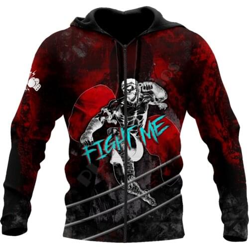 Fight me Muaythai Kickboxing 3D Printed Unisex Sweatshirt zipper hoodies women For men Pullover streetwear Cosplay Costumes
