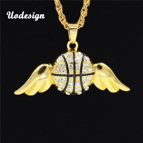 Uodesign Fashion Design Jewelry Angel Wing Pendant Necklaces For Men Military Card Hip Hop Men ewelry