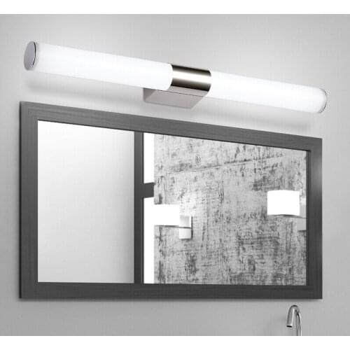 Mirror Front Light LED AC110-240V Simple Modern Stainless Steel Bathroom Bedroom Bathroom Light Mirror Cabinet Lamp Wall Lamp