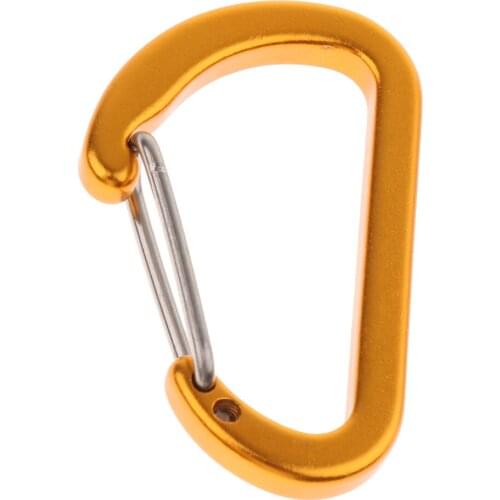 1pcs 4mm Mini Aluminum Alloy Carabiner Outdoor D Shape Quickdraw 1.57 x 0.96inch for Mountaineering Camping Hiking Travel