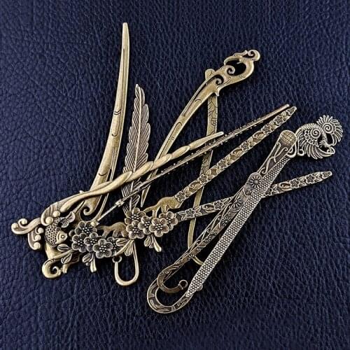 1PC Women Hair Stick Retro Hairpin Elegant Barrette Metal Jewelry Hair Accessories