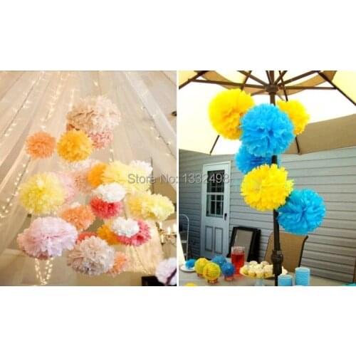 10" (25CM) 500pcs/lot Tissue Paper POM POM DIY Paper Poms Ball Flowers- Weddings-Party-Wall Decor -Nursery Decor -3D Wall Art