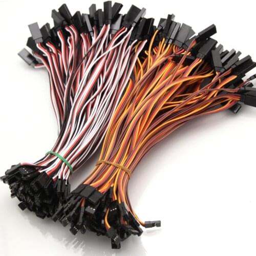 10pcs Servo Extension Lead Wire Cable For RC Futaba JR Male to Female 60CM 30CM 20CM 10CM 6CM 30 core 60 core