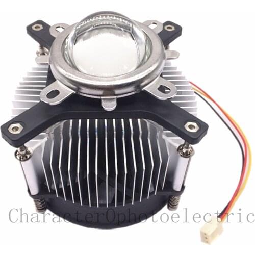 2 PCS 50w 100w LED high power led heatsink DC 12V 1.2A led cooling fan +44mm lens kit for 20W 30W 50W 100w LED Diy