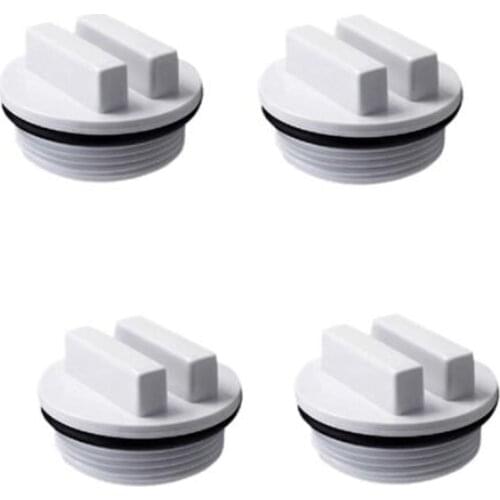 4 Pcs 1.5 Inch Threaded Pool Spa Return Winterizing Filter Drain Plug with O-Ring for Winterizing Pools Winter Season