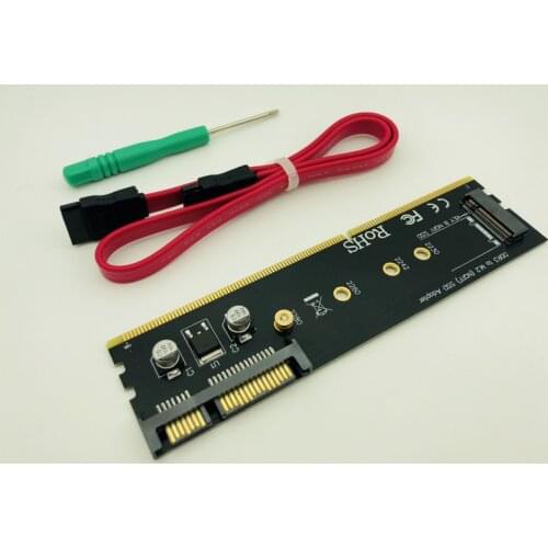 DDR to M.2 SSD Raiser Riser Card M2 SSD DDR3 Adapter M.2 NGFF B Key Connector SATA Power 7Pin SATA Port Connect Motherboard NEW