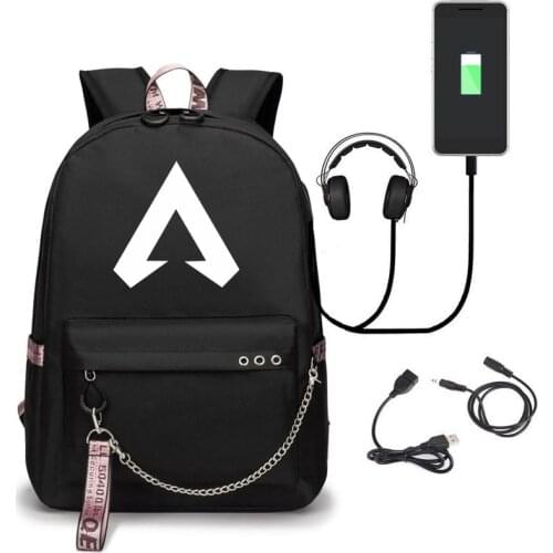 APEX Legends School Bag For Teenagers USB Charger Backpack Games large Travel Casual Laptop Mochila