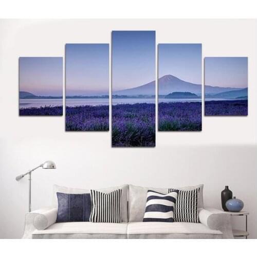 Unframed 5 Panels Landscape Canvas Painting Printed unframed Wall Art Picture for Wall Decor Home Decoration