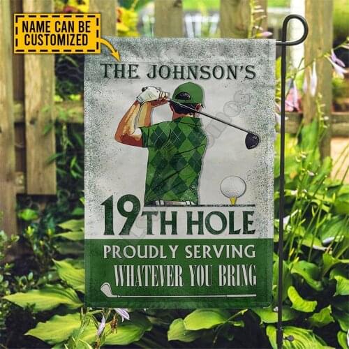 Custom Name Golf Flag 3D Full Printing Garden Flags Hanging House Flag Garden Flag Decoration Double-sided Printing