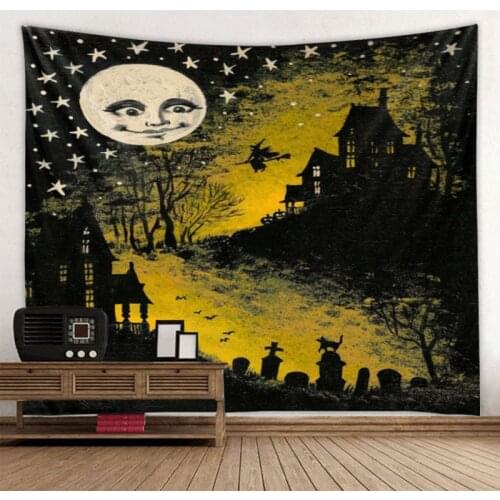 Halloween tapestry Halloween party wall decoration tapestry family bar party Halloween diy decoration tapestry
