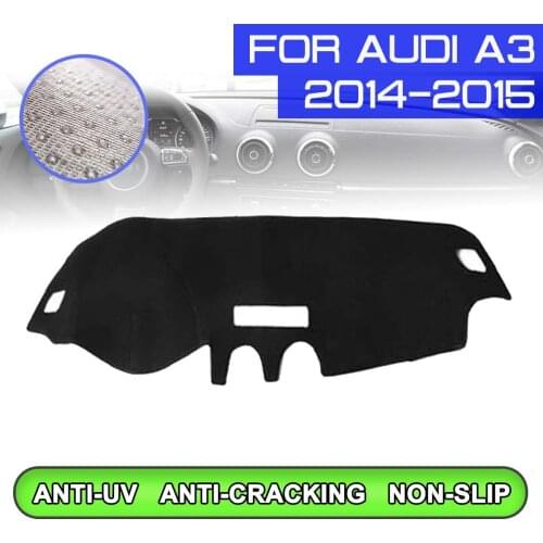 Car Dashboard Mat Anti-dirty Non-slip Dash Cover Mat UV Protection Shade Sticker for Audi A3 2014 2015