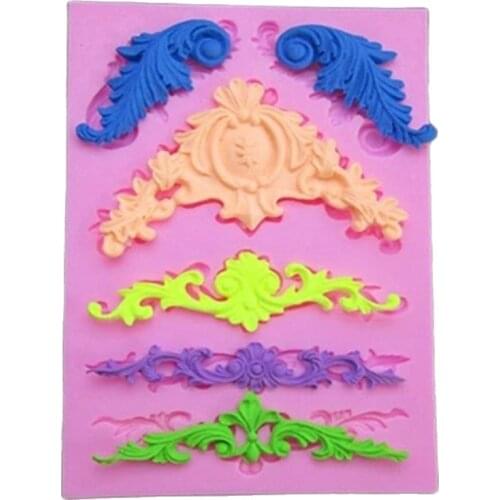New Arrival Flower Rattan Lace Shape 3D Silicone Cake Mold Fondant Cake Tools For Cupcake D257