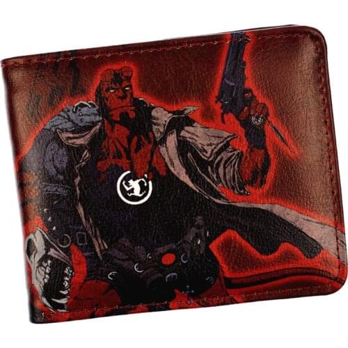 New Arrival Super Hero Hell Boy Wallet Mens Cool Short Wallets Coin Purses