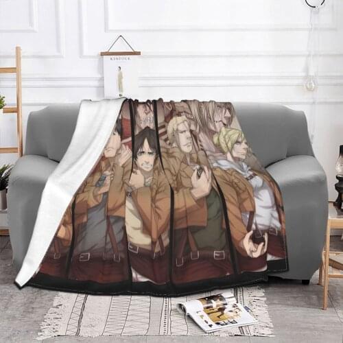 Attack On Titan AOT Anime Blanket Fleece Soft Unisex Throw Blankets for Bed Car Bedspreads