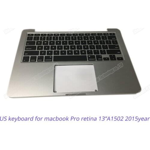 Original For MacBook pro 13'' A1502 Top Case Palmrest 2015 Year Laptop Accessories Keyboard US