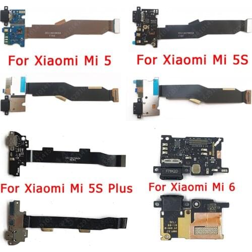 Original Charging Port For Xiaomi Mi 6 5 5S Plus Mi6 Mi5 5SPlus USB Charge Board PCB Dock Connector Flex Replacement Spare Parts