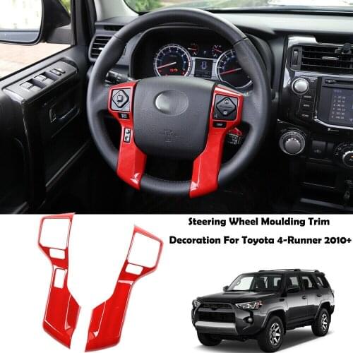 Pair Steering Wheel Moulding Panel Cover Trim Decor For Toyota 4Runner 2010-2019