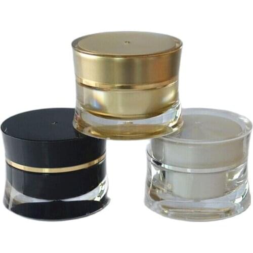 10g plastic acrylic slim waist jar pot tin bottle for eye serum/cream/essence/art nail skin care cosmetic packing