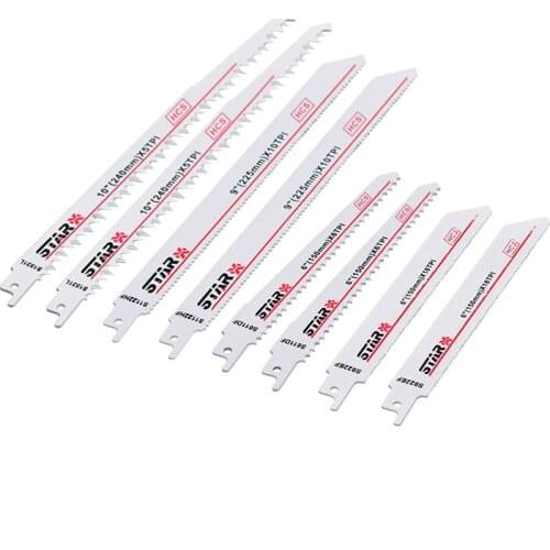 8pc/Set HCS Reciprocating Saw Blades Wood Metal PVC Cutter Blade For Bosch Makita Hitach Power Tools Accessories