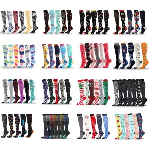 Dropship Compression Stockings Set Socks Men Combination Gift Set Socks Women Funny Nurse Socks Nylon Material Nursing Socks