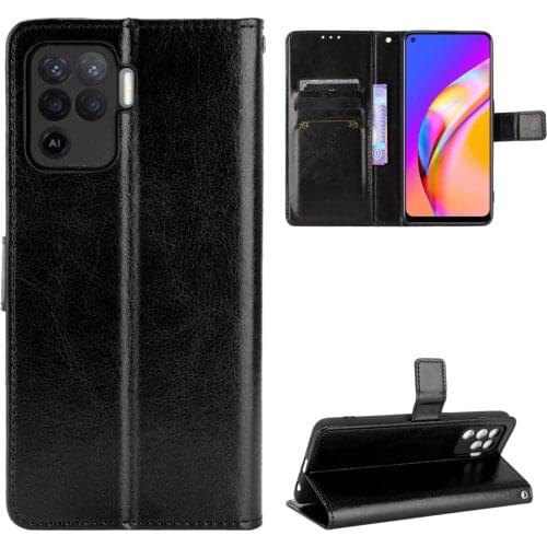 For Oppo A94 4G Folding Phone Case, Universal oppo F19 pro Leather Button Business Retreat Wallet Case, Super anti-falling