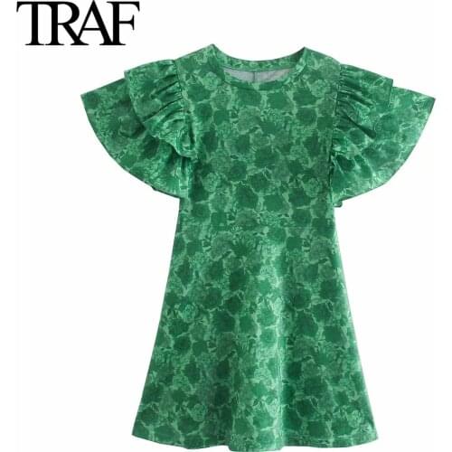 TRAF Summer Dresses With Flounces