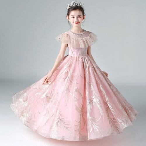 Princess Party evening dress for Girls childrens Dress Flower girl Wedding Teen beauty pageant dresses of Girls dress 3-12 year